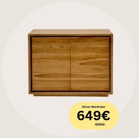 Oliver Wardrobe – w/ Doors - Low Model